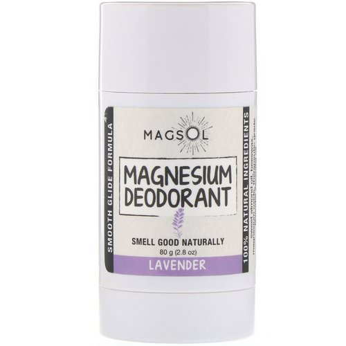 Magsol, Magnesium Deodorant, Lavender, 2.8 oz (80 g) فوائد
