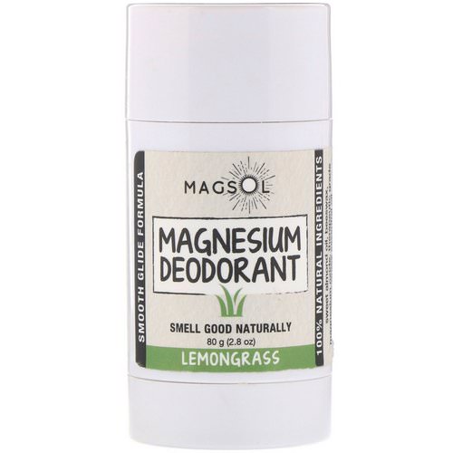 Magsol, Magnesium Deodorant, Lemongrass, 2.8 oz (80 g) فوائد