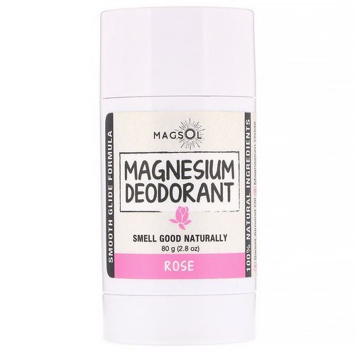 Magsol, Magnesium Deodorant, Rose, 2.8 oz (80 g) فوائد