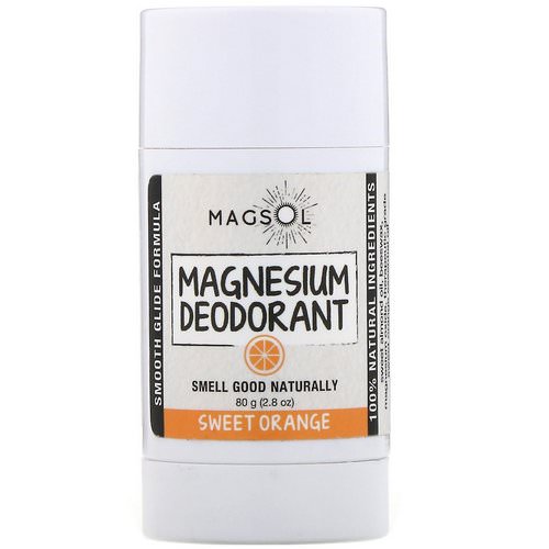 Magsol, Magnesium Deodorant, Sweet Orange, 2.8 oz (80 g) فوائد