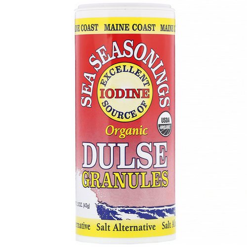 Maine Coast Sea Vegetables, Organic, Sea Seasonings, Dulse Granules, 1.5 oz (43 g) فوائد