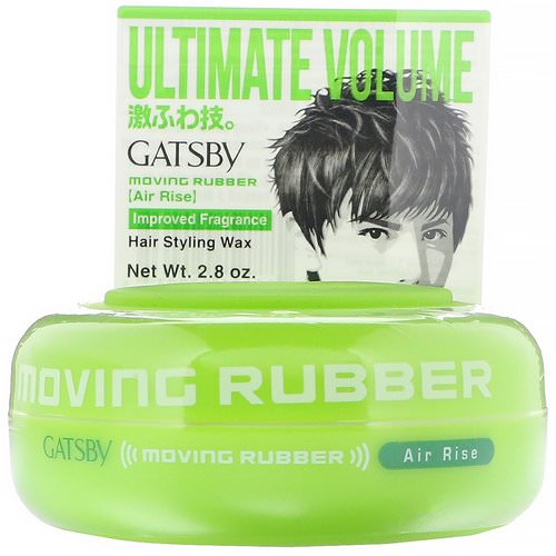 Mandom, Gatsby, Moving Rubber Hair Styling Wax, Air Rise, 2.8 oz فوائد