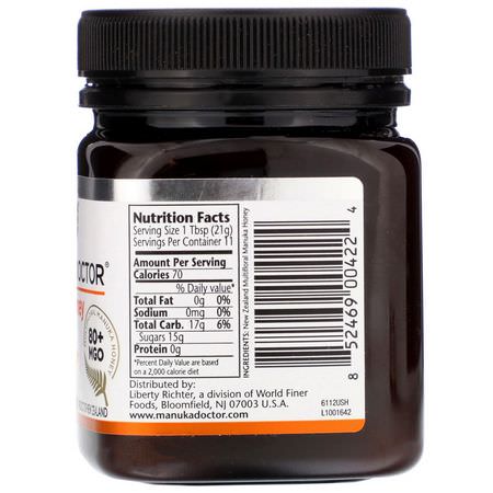 Manuka Doctor, Manuka Honey Multifloral, MGO 80+, 8.75 oz (250 g):عسل مان,كا, منتجات النحل
