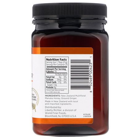 Manuka Doctor, Manuka Honey Multifloral with Ginger, MGO 45+, 1.1 lbs (500 g):Ginger Foods, عشب البحر