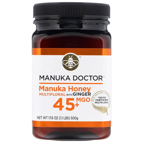 Manuka Doctor, Manuka Honey Multifloral with Ginger, MGO 45+, 1.1 lbs (500 g) فوائد