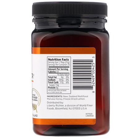 Manuka Doctor, Manuka Honey Multifloral with Lemon, MGO 45+, 1.1 lb (500 g):عسل مان,كا, منتجات النحل