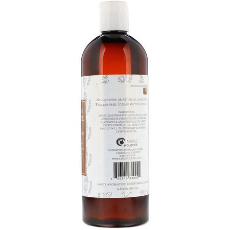 Maple Holistics, Muscle Relief Massage Oil, Aromatherapy, 16 oz (473 ml):زيت التدليك,زي,ت التدليك