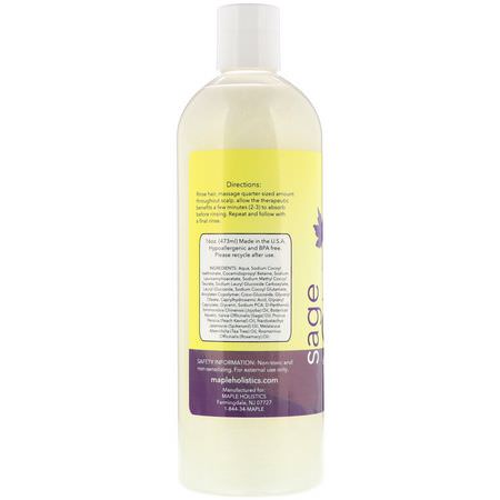 Maple Holistics, Sage, Special Formula Shampoo, 16 oz (473 ml):شامب, العناية بالشعر