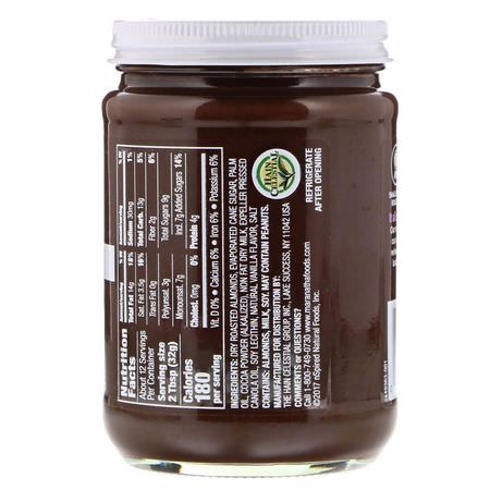 MaraNatha, Dark Chocolate Almond Butter, Creamy, 13 oz (368 g):زبدة الل,ز, يحفظ