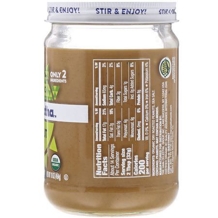MaraNatha, Organic Peanut Butter, Crunchy, 16 oz (454 g):زبدة الف,ل الس,داني, يحفظ
