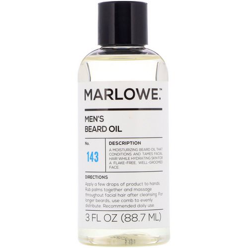 Marlowe, Men's Beard Oil, No. 143, 3 fl oz (88.7 ml) فوائد