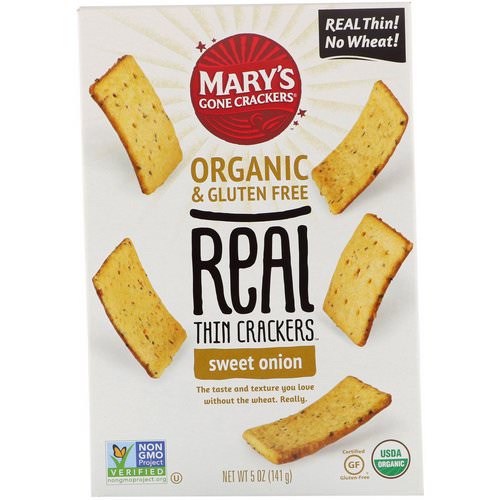 Mary's Gone Crackers, Real Thin Crackers, Sweet Onion, 5 oz (141 g) فوائد