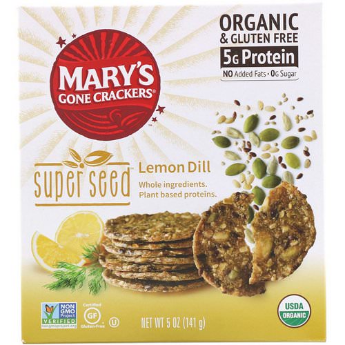 Mary's Gone Crackers, Super Seed Crackers, Lemon Dill, 5 oz (141 g) فوائد