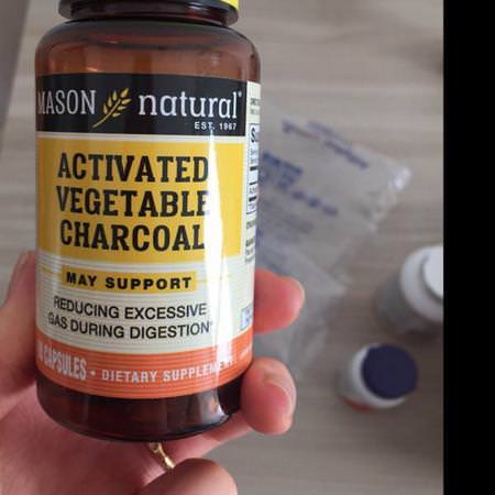 Mason Natural Charcoal Gas Bloat Formulas - سخام, غاز, هضم, فحم
