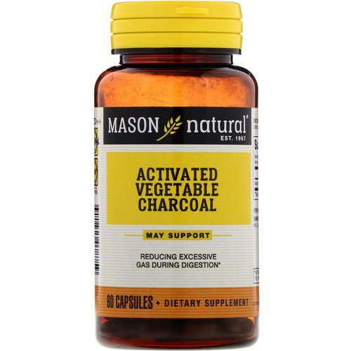Mason Natural, Activated Vegetable Charcoal, 60 Capsules فوائد