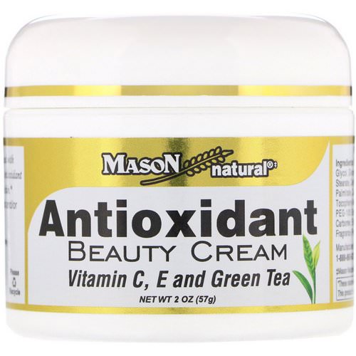 Mason Natural, Antioxidant Beauty Cream with Vitamin C, E, and Green Tea, 2 oz (57 g) فوائد