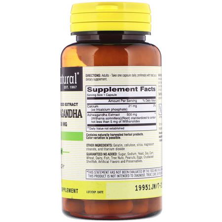 Mason Natural, Ashwagandha, Standardized Extract, 500 mg, 60 Capsules:Ashwagandha, Adaptogens