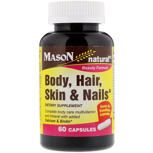 Mason Natural, Body, Hair, Skin & Nails, 60 Capsules فوائد