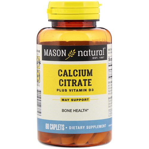 Mason Natural, Calcium Citrate Plus Vitamin D3, 60 Caplets فوائد