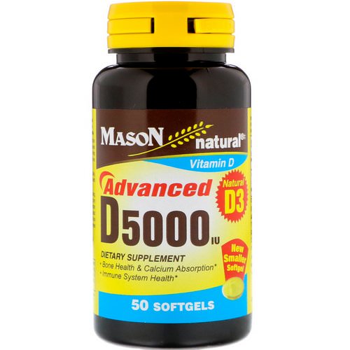 Mason Natural, D5000 IU, 50 Softgels فوائد