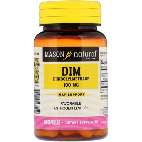 Mason Natural, DIM Diindolylmethane, 100 mg, 60 Capsules فوائد