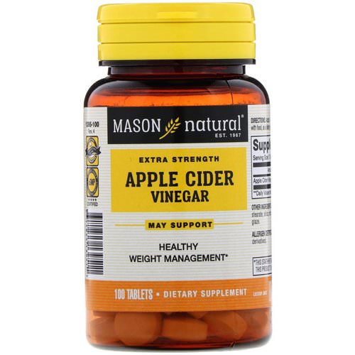 Mason Natural, Extra Strength Apple Cider Vinegar, 100 Tablets فوائد