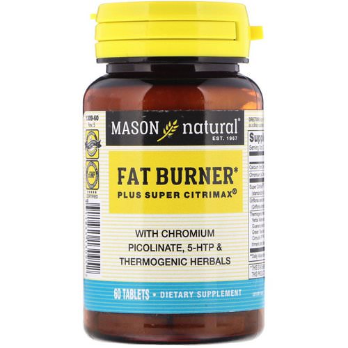 Mason Natural, Fat Burner Plus Super Citrimax, 60 Tablets فوائد