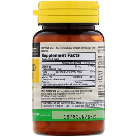 Mason Natural, Folic Acid B-6 & B-12, 90 Tablets:حمض الف,ليك ,فيتامين ب