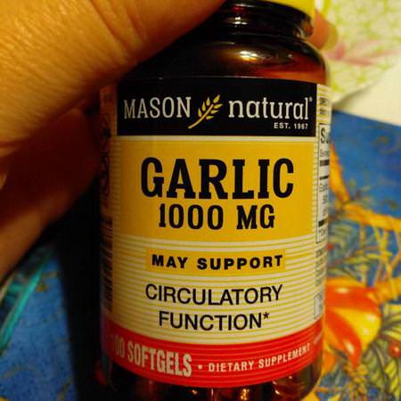 Mason Natural Garlic Condition Specific Formulas - الث,م, المعالجة المثلية, الأعشاب