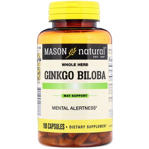 Mason Natural, Ginkgo Biloba, 180 Capsules فوائد