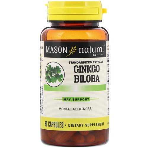 Mason Natural, Ginkgo Biloba, 60 Capsules فوائد