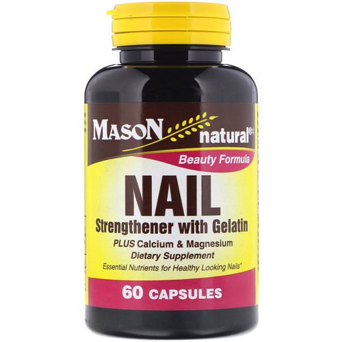 Mason Natural, Nail Strengthener with Gelatin, 60 Capsules فوائد