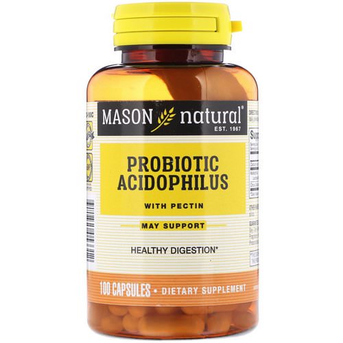 Mason Natural, Probiotic Acidophilus With Pectin, 100 Capsules فوائد