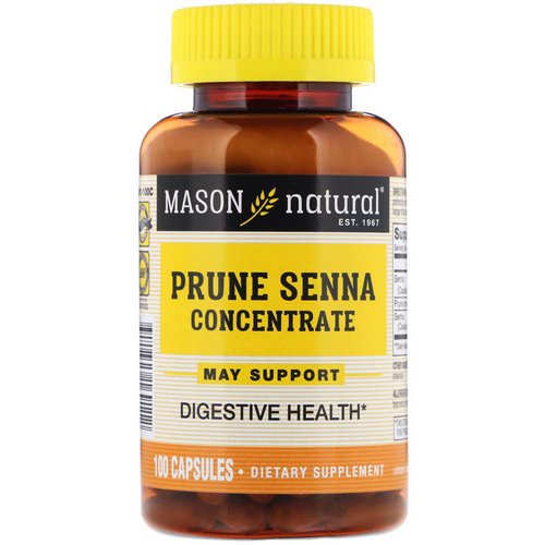 Mason Natural, Prune Senna Concentrate, 100 Capsules فوائد