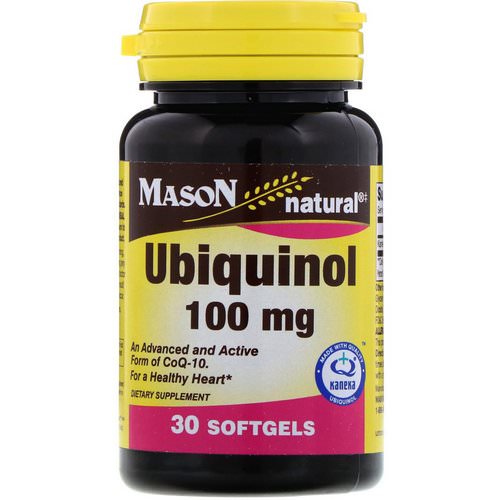 Mason Natural, Ubiquinol, 100 mg, 30 Softgels فوائد
