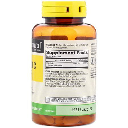 Mason Natural, Vitamin C, 1000 mg, 100 Tablets:أنفلونزا, سعال