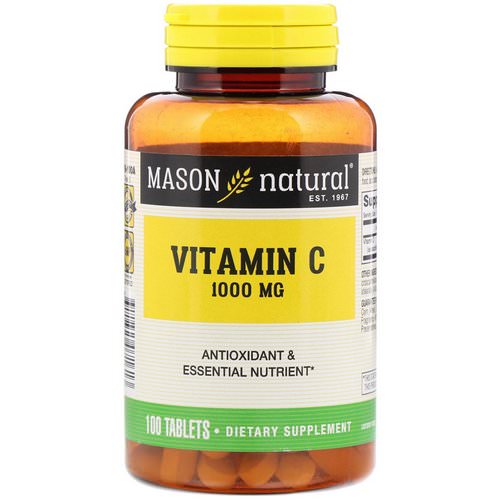 Mason Natural, Vitamin C, 1000 mg, 100 Tablets فوائد