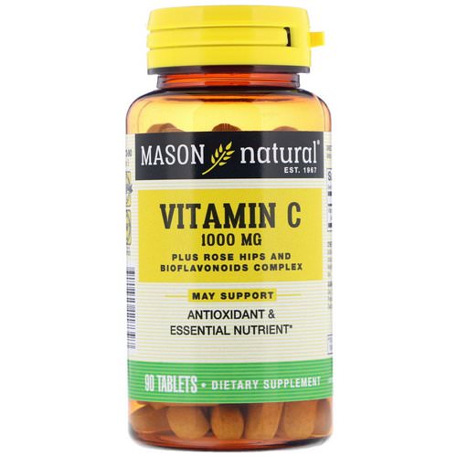 Mason Natural, Vitamin C, 1000 mg, 90 Tablets فوائد