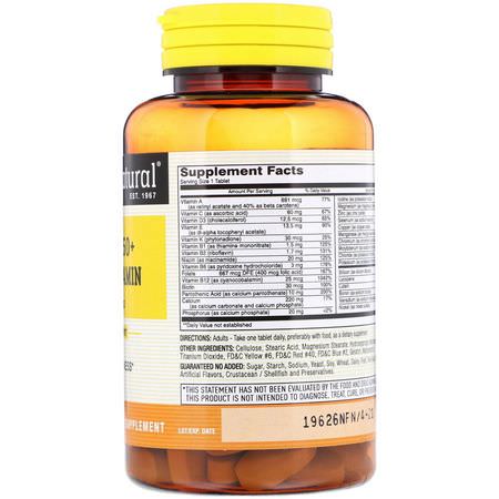 Mason Natural, Vitrum 50+ Multi-Vitamin, Iron-Free, 100 Tablets:كبار الفيتامينات المتعددة