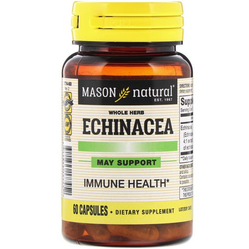 Mason Natural, Whole Herb Echinacea, 60 Capsules فوائد