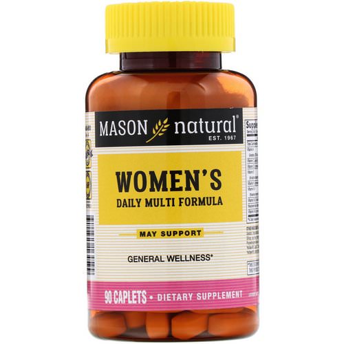 Mason Natural, Women's Daily Multi Formula, 90 Caplets فوائد