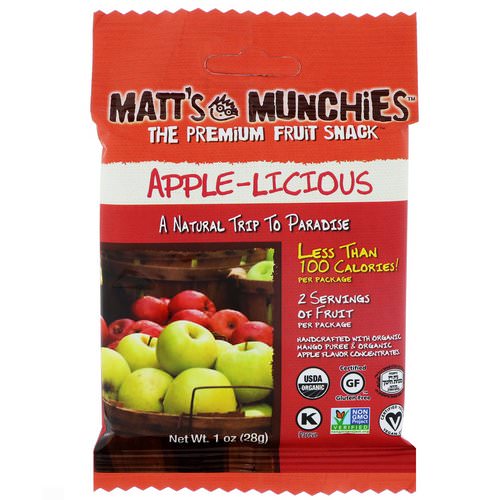 Matt's Munchies, Apple-Licious, 12 Pack, 1 oz (28 g) Each فوائد