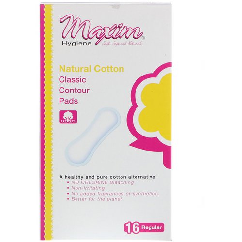 Maxim Hygiene Products, Classic Contour Pads, Regular, Unscented, 16 Pads فوائد