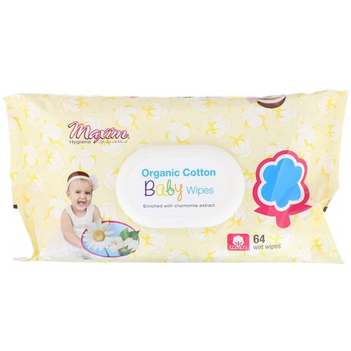 Maxim Hygiene Products, Organic Cotton Baby Wipes, 64 Wet Wipes فوائد