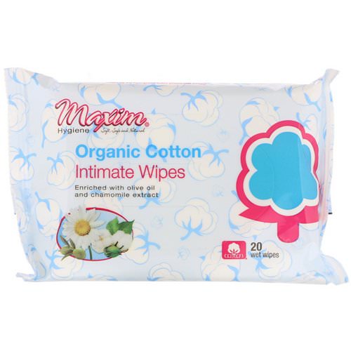 Maxim Hygiene Products, Organic Cotton Intimate Wipes, 20 Wet Wipes فوائد