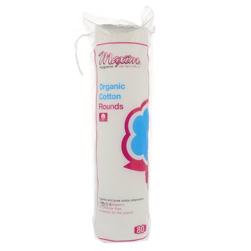 Maxim Hygiene Products, Organic Cotton Rounds, 80 Count فوائد