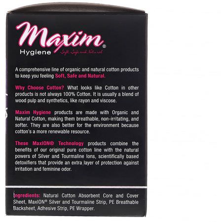Maxim Hygiene Products, Ultra Thin Panty Liners, Natural Silver MaxION Technology, Lite, 24 Panty Liners:بطانة الملابس الداخلية, النظافة الأنثوية