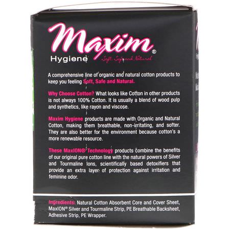 Maxim Hygiene Products, Ultra Thin Winged Pads, Natural Silver MaxION Technology, Super, 10 Pads:,سادات يمكن التخلص منها,سادات أنث,ية