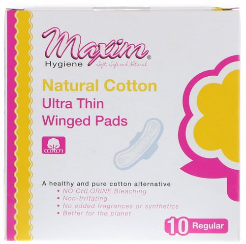 Maxim Hygiene Products, Ultra Thin Winged Pads, Regular, 10 Pads فوائد