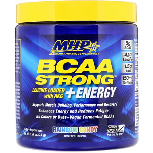 MHP, BCAA Strong + Energy, Rainbow Candy, 8.57 oz (243 g) فوائد